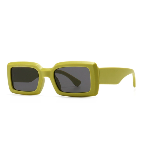 Gafas De Sol Rectangulares Retro Moda Montura Ancha Protección UV400 Gafas De PC Para Hombres Mujeres Estilo Y2K