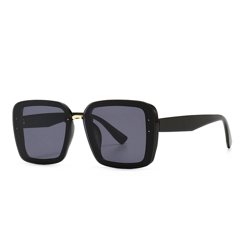 Trendige Oversize Quadratische Sonnenbrille Für Damen Moderner Ins Stil Verlauf PC Gläser UV400 Schutz Retro Kunststoffrahmen
