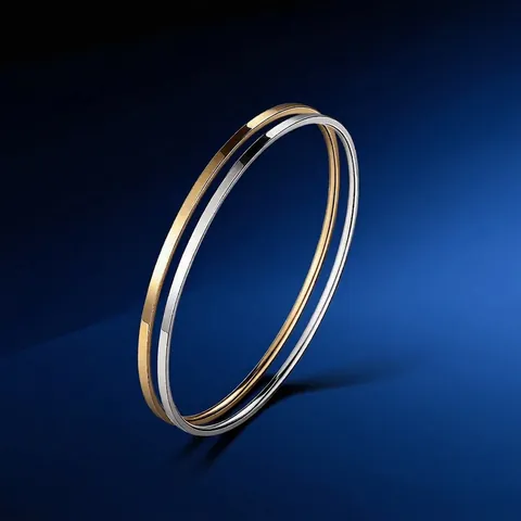 Brazalete De Acero Inoxidable Minimalista Para Mujer Pulido De Alto Brillo Fino Suave Impermeable Joyería