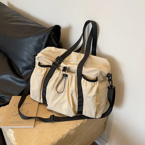 Grote Nylon Draagtas Urban Technical Style Handtas Met Trekkoordzakken Veelzijdige Forens Schoudertas