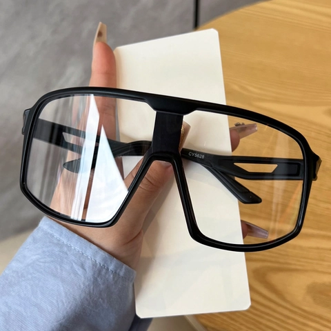 Oversized Vierkante Sportzonnebril UV400 Bescherming Winddichte Wielerbril Kunststof Frame Outdoor Unisex Mode