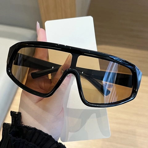 Occhiali Da Sole Shield Oversize Da Donna Retro Y2K Futuristici Pezzo Unico Avvolgenti Outdoor UV400 Montatura In Plastica