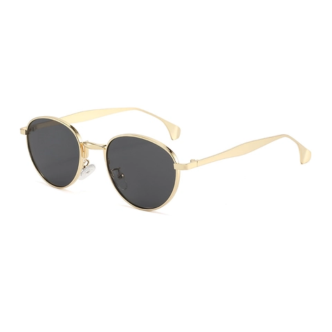 Lunettes De Soleil Ovales Rétro Monture En Métal Protection UV400 Verres PC Mode Vintage Unisexe