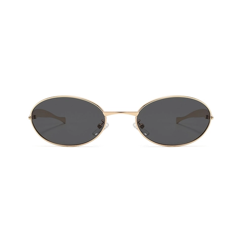 Lunettes De Soleil Ovales Rétro Petit Cadre Métallique Vintage Lunettes Étroites Protection UV Mode Style Y2K Pour Femmes Hommes