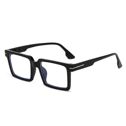 Square Eyeglasses Frames PC Anti-Blue Light Fashion Retro Metal Decoration For Women Men