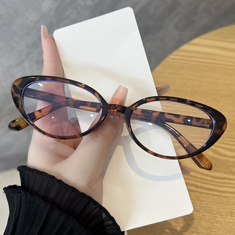 Montatura Occhiali Cat Eye Vintage Anti Luce Blu Telaio PC Moda Montatura Piccola Lenti Trasparenti Stile Retrò