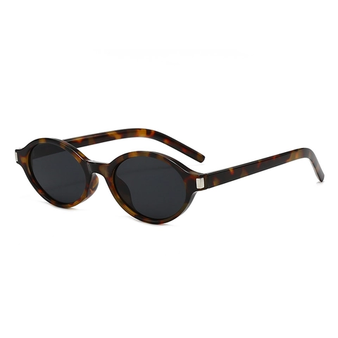 Retro Oval Sunglasses Vintage PC Frame UV400 Protection Metal Decoration Trendy Eyewear For Women Men