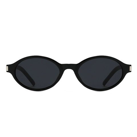 Retro Oval Sunglasses UV400 Protection PC Frame AC Lens Metal Decoration Vintage Fashion Trendy Eyewear Unisex