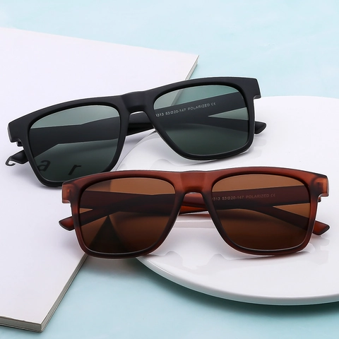 Polarized Sunglasses Men Square Frame UV400 Protection PC Lens For Outdoor Driving Cycling Fashion Eyewear