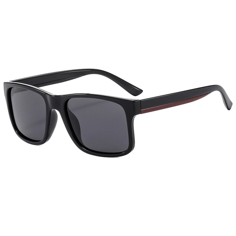Men Polarized Sunglasses Square Frame UV400 Protection Driving Outdoor Fashion Plastic PC Lens Eyewear
