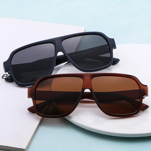 Aviator Sunglasses Polarized UV400 Protection PC Lens Plastic Frame Vintage Punk Style Outdoor Sports Eyewear Unisex