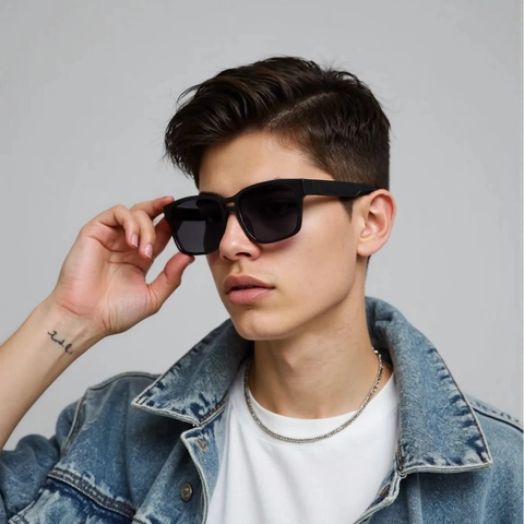 Gafas De Sol Polarizadas Hombres Montura De Plástico PC Cuadradas Protección UV400 Conducir Ciclismo Deportes Al Aire Libre