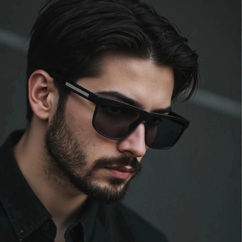 Polarized Sunglasses For Men Women Square Big Frame UV400 Protection PC Plastic For Driving Outdoor Night Vision Fashion