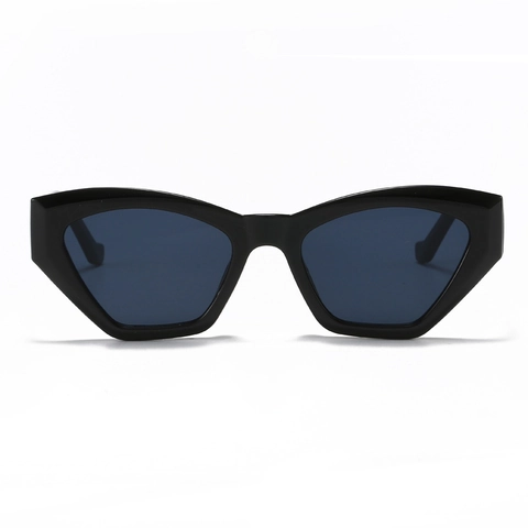Retro Katzenaugen Sonnenbrille Geometrischer Dicker Rahmen UV400 Schutz PC Material Vintage Mode Brillen Für Damen