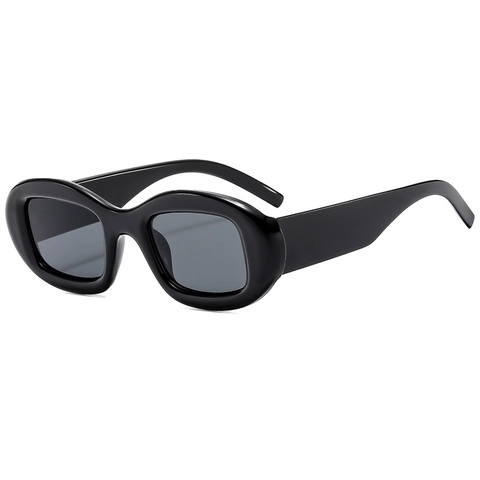 Retro Oval Sonnenbrille UV400 Schutz Dicke PC Rahmen Breite Bügel Vintage Mode Brillen Für Damen Herren