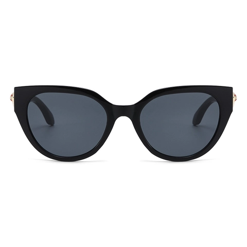 Retro Cat Eye Sunglasses For Women Metal Snake Temple UV400 Protection Oversized Vintage Style Fashion Eyewear