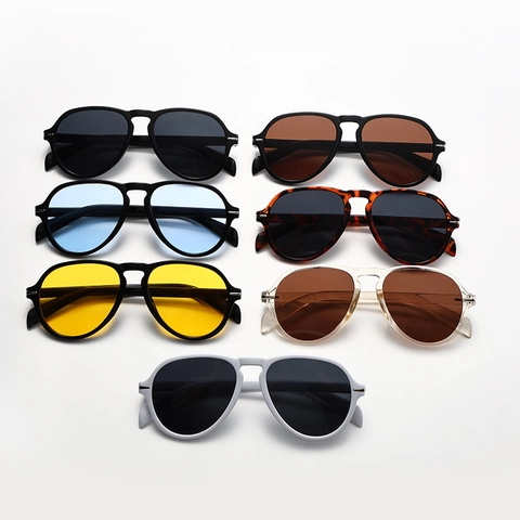 Oversized Aviator Sunglasses Retro Leopard Print Large Frame AC Lens Plastic Metal Accents Fashion Eyewear Women Men