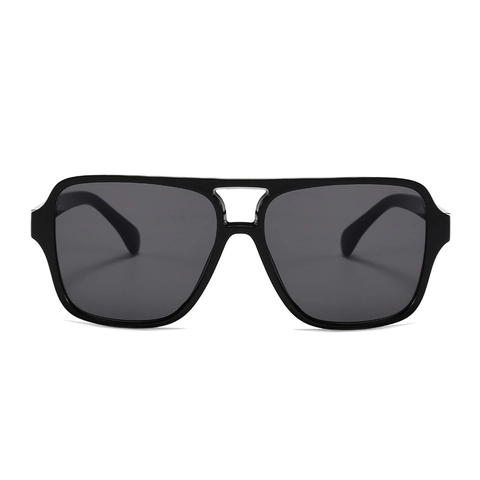 Fashion Vintage Square Sunglasses Dual Bridge Plastic Frame UV Protection Unisex Shades Eyewear
