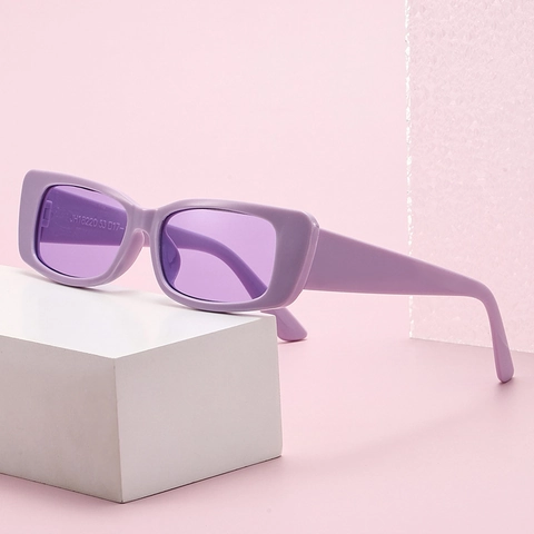 Occhiali Da Sole Rettangolari Retro Per Uomo E Donna Protezione UV400 Montatura In Plastica Lente AC Moda Streetwear