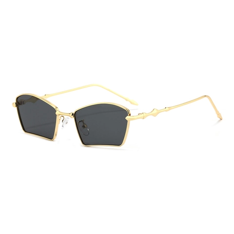 Gafas De Sol Polígono Geométrico Marco De Metal Anti Luz Azul Protección UV Forma Irregular Gafas De Moda Unisex