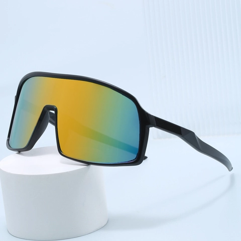 Gafas De Sol Deportivas De Gran Tamaño Lente De Una Pieza Montura De Plástico UV400 A Prueba De Viento Ciclismo Hombres Mujeres