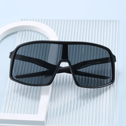 Gafas De Sol Deportivas De Gran Tamaño Lente De Una Pieza Montura De Plástico UV400 A Prueba De Viento Ciclismo Hombres Mujeres