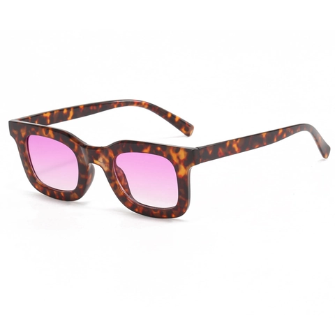 Retro Square Sunglasses Vintage Thick Frame UV400 Protection Plastic Sunshade Eyewear For Women Men