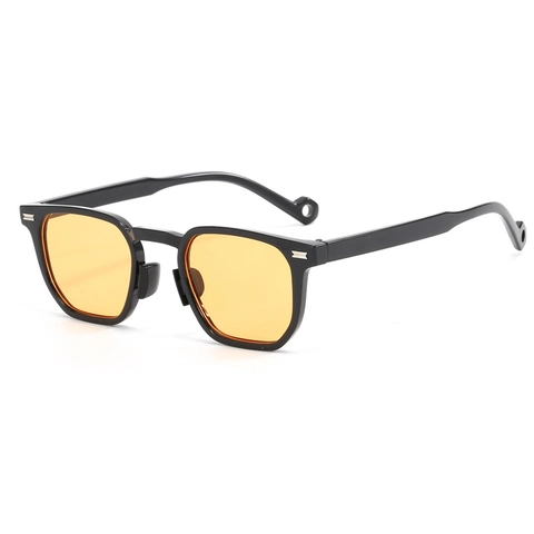 Vintage Square Sunglasses Men Women Retro Fashion UV400 Protection Small Frame Eyewear With Metal Decor PC Frame AC Lens