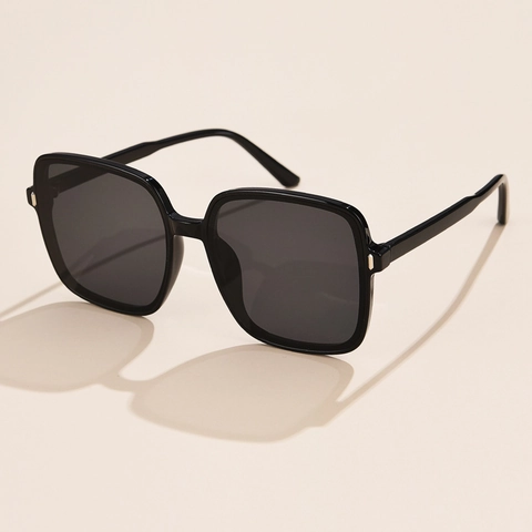 Oversized Square Sunglasses Plastic Frame UV400 Protection Fashion Outdoor Travel Eyewear For Women Men