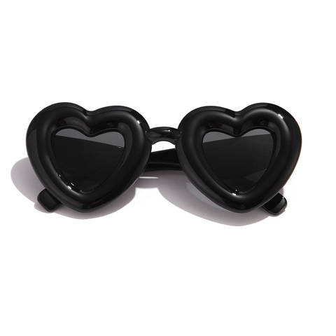 Heart Shaped Sunglasses Thick Frame Resin AC Lenses UV400 Protection Party Retro Cute Fashion Eyewear