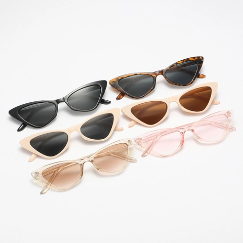 Vintage Katzenauge Sonnenbrille Für Damen UV400 Schutz Kunststoffrahmen PC Linse Leicht Retro Street Style Brillen