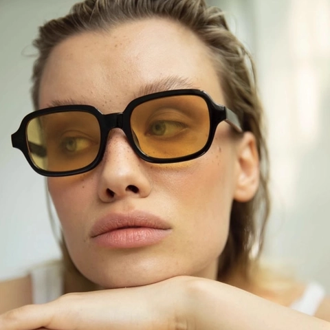 Occhiali Da Sole Quadrati Retrò Montatura In Plastica Lenti In PC Protezione UV400 Moda Spiaggia Outdoor Donna