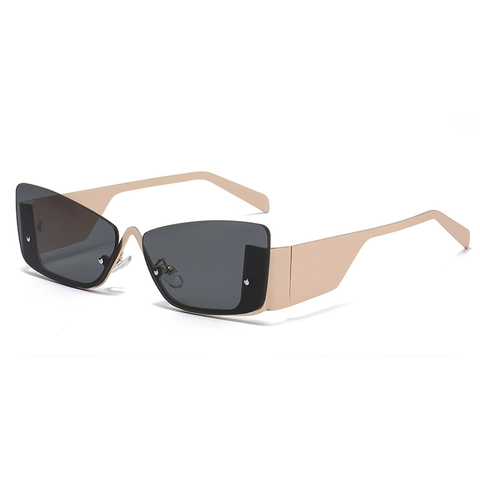 Occhiali Da Sole Cat Eye Da Donna Montatura In Metallo Stile Cyberpunk Geometrico Irregolare Protezione UV400 Trendy