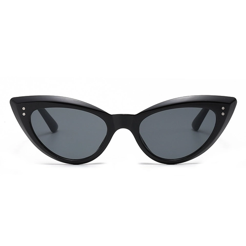 Lunettes De Soleil Oeil De Chat Style Rétro Protection UV400 Monture PC Détail Rivet Mode Pour Femmes