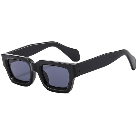 Gafas De Sol Cuadradas Retro Protección UV400 Montura Gruesa PC AC Moda Elegante Color Gelatina Moderno