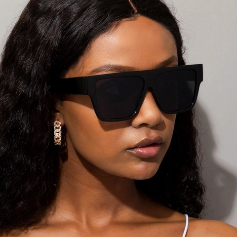 Vintage Oversized Square Sunglasses PC Frame UV400 Protection Retro Fashion Eyewear For Women Men Streetwear Outdoor