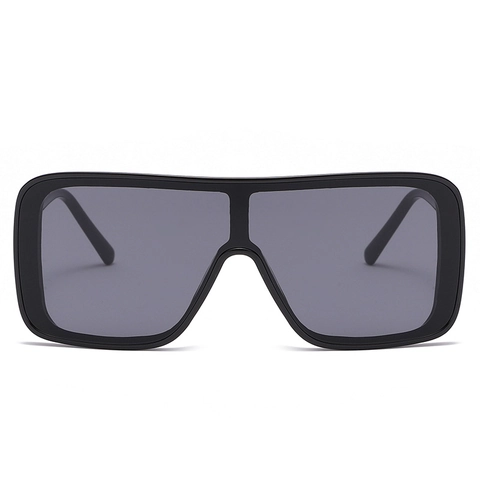 Oversized Square Sunglasses PC Shield Polycarbonate Lens UV400 Protection Metal Trim Retro Modern Fashion For Women Men