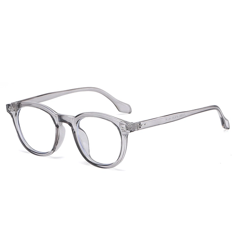Round Eyeglasses Frame PC Anti Blue Light Glasses With Rivet Retro Vintage Style Eyewear For Women Men