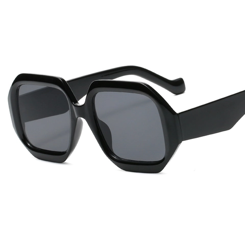 Retro Hexagon Square Sunglasses Big Frame Plastic Frame PC Lenses UV400 Protection Fashion Accessory For Women Men