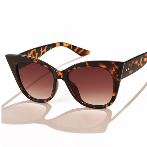 Occhiali Da Sole Occhio Di Gatto Vintage Per Donna Moda Montatura Grande Plastica PC UV400 Protezione Esterno Retro