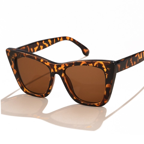 Lunettes De Soleil Cat Eye Surdimensionnées Monture PC Protection UV400 Vintage Mode Pour Femmes Adultes