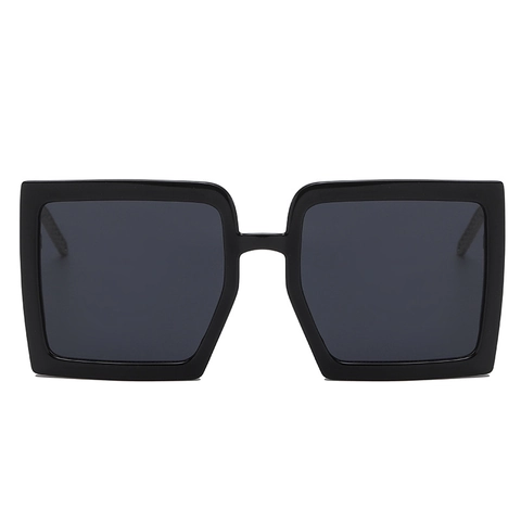 Square Oversized Sunglasses Plastic Metal Chain Temples UV400 Protection Retro Fashion Eyewear For Men Women Street Style