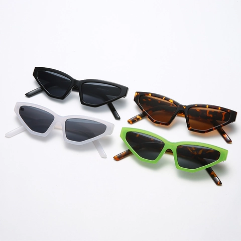 Triangle Cat Eye Sonnenbrille Retro Y2K Hip Hop Kleiner Rahmen Kunststoff UV400 Schutz Street Photography Unisex