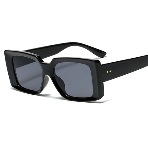 Gafas De Sol Cuadradas Retro Montura De PC Lentes De AC Protección UV400 Rectangular Moda Color Caramelo Mujeres Hombres