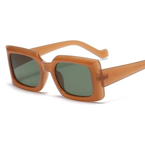 Rectangle Sunglasses UV400 Protection PC Frame Retro Fashion Square Thick Eyewear Unisex