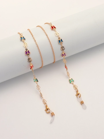 Brillenkette Bunter Schmetterling Legierung Brillenhalter Antirutsch Lanyard Für Damen Mode Accessoires