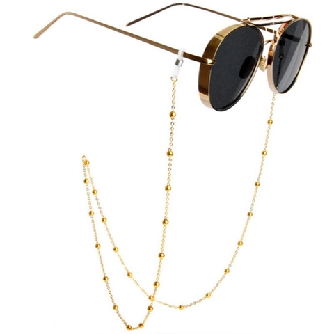 Fashion Beaded Glasses Chain Metal Alloy Non Slip Eyewear Strap Mask Lanyard Holder For Women Men Kids Anti Lost