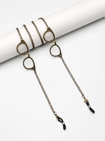 Retro Anti Slip Glasses Chain Antique Bronze Copper Metal Alloy With Mini Eyewear Pendant Holder Eyeglasses Strap