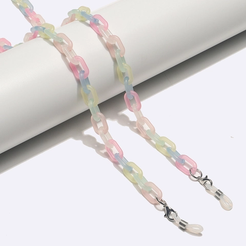 Dikke Grove Acryl Brillenketting Antislip Hars Brillenkoord Strap Mode Retro Decoratieve Brilhouder Schakelketting