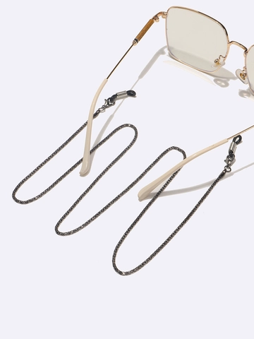 Cadena Antideslizante Para Gafas De Metal Gris Plomo Trenzada Eslabón Hueco Cordón Para Gafas De Sol Y Mascarillas